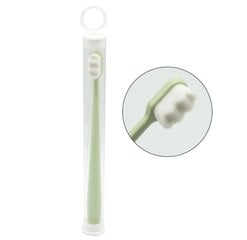 Ультра мягкая зубная щетка с футляром, зеленая цена и информация | Зубные щетки, пасты | pigu.lt
