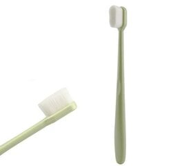 Ультра мягкая зубная щетка с футляром, зеленая цена и информация | Зубные щетки, пасты | pigu.lt
