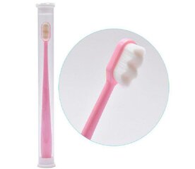 Ультра мягкая зубная щетка с футляром, розовая цена и информация | Зубные щетки, пасты | pigu.lt
