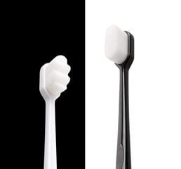 Набор из 2 ультра мягких зубных щеток в футлярах, белого и черного цвета цена и информация | Зубные щетки, пасты | pigu.lt