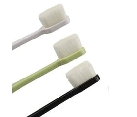 Набор из 3 ультра мягких зубных щеток в футлярах, белый, черный, зеленый цена и информация | Зубные щетки, пасты | pigu.lt