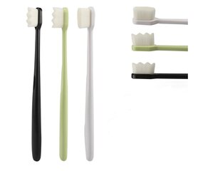 3 Nano dantų šepetėlių su dėklais rinkinys, baltos, juodos, žalios spalvų kaina ir informacija | Dantų šepetėliai, pastos | pigu.lt