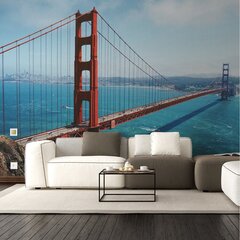 Фотообои Калифорнийский мост Золотые Ворота Обои с красивым пейзажем Сан-Франциско Декор интерьера - 390 х 280 см цена и информация | Интерьерные наклейки | pigu.lt