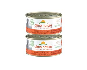 Almo Nature HFC Natural katėms vištiena su moliūgu, 2x150 g kaina ir informacija | Konservai katėms | pigu.lt