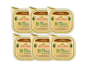 Konservai Almo Nature Bio Organic, šunims, jautienos paštetas, 6x100 g kaina ir informacija | Konservai šunims | pigu.lt