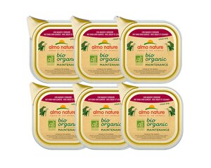 Консерва Almo Nature Bio Organic, для собак, паштет с говядиной и овощами, 6x100 г цена и информация | Консервы для собак | pigu.lt