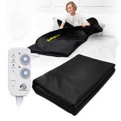 Термоодеяло для обертывания и инфракрасной сауны, одеяло с подогревом EcoSapiens Infrasauna 220х180 см черное цена и информация | Согревающие приборы | pigu.lt