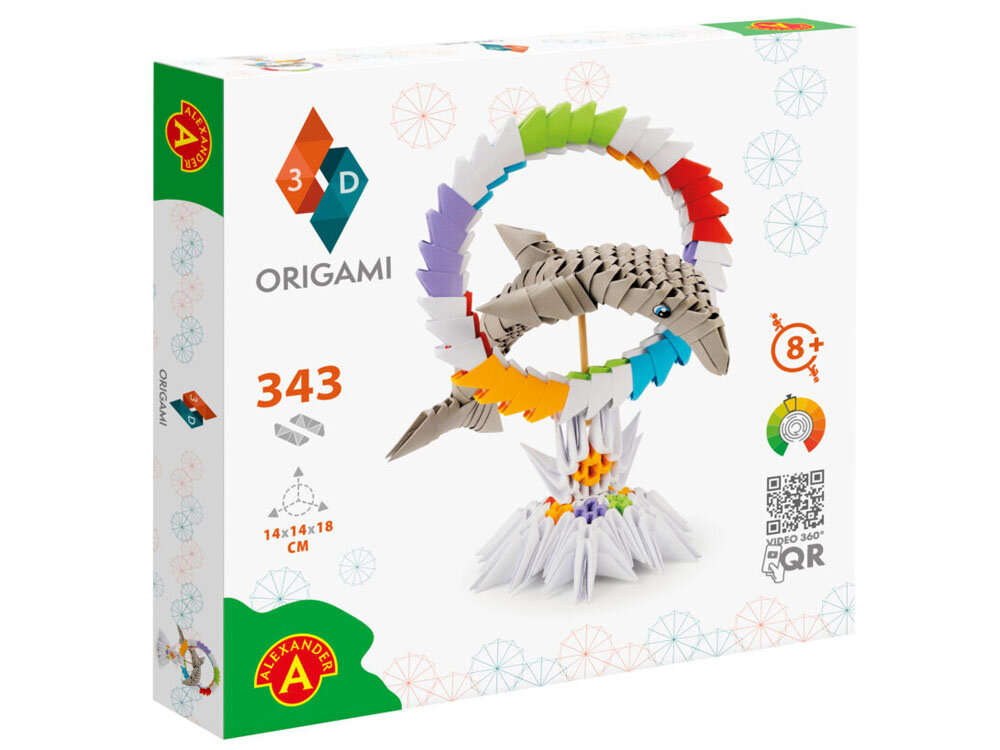 3D origami kūrybinis rinkinys Delfinas kaina ir informacija | Lavinamieji žaislai | pigu.lt