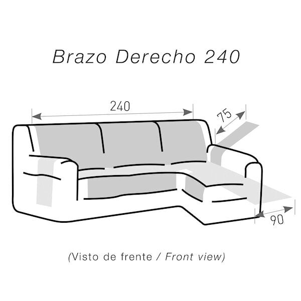 Belmarti apsauginis užvalkalas kampinei sofai 240 cm kaina ir informacija | Baldų užvalkalai | pigu.lt