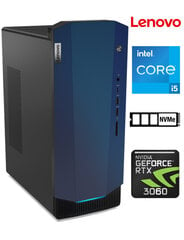 Ideacentre Gaming 5 i5-12400F 16GB 512GB SSD RTX 4060 Windows 10 Стационарный компьютер цена и информация | Stacionarūs kompiuteriai | pigu.lt