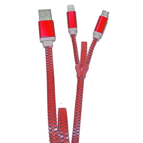 USB kabelis ZZIPP ZZACC2 raudonas kaina ir informacija | Kabeliai ir laidai | pigu.lt