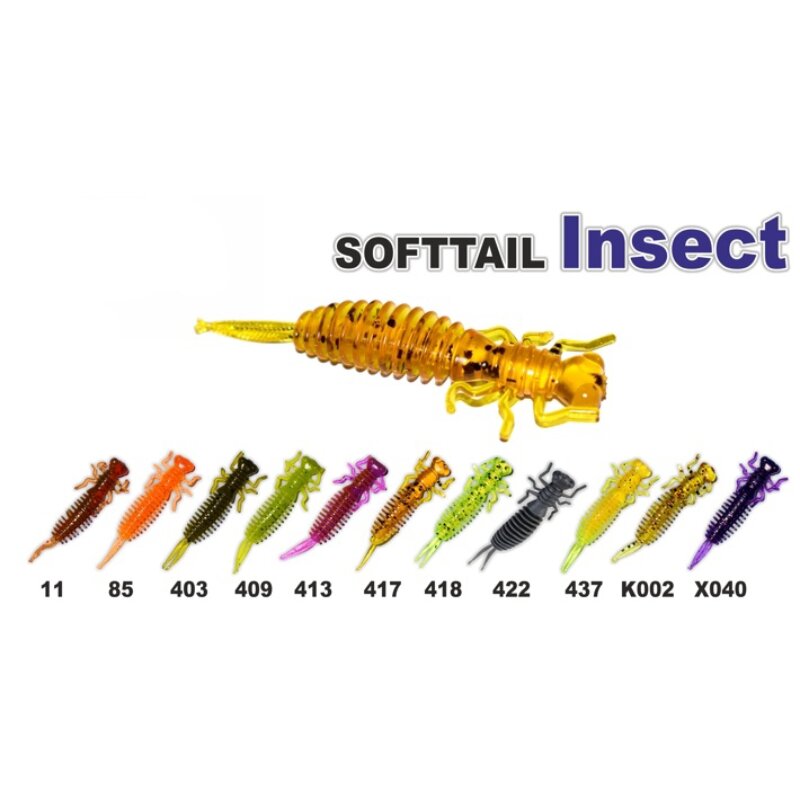 Guminukas AKARA SOFTTAIL Insect 403 цена и информация | Vobleriai, masalai, blizgės | pigu.lt