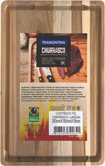 Разделочная доска Tramontina 33 x 22 x 1,8 cm Натуральный Прямоугольный Деревянный цена и информация | Разделочная доска | pigu.lt