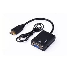 Ecoda HDMI adapteris į VGA su AUX išvestimi, 0.2m цена и информация | Адаптеры, USB-разветвители | pigu.lt