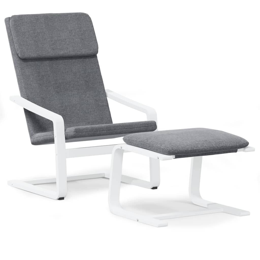 Poilsio kėdė vidaXL, tamsiai pilka kaina ir informacija | Svetainės foteliai | pigu.lt