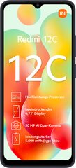 Xiaomi Redmi 12C 3/64GB Graphite Gray MZB0DKXEU kaina ir informacija | Mobilieji telefonai | pigu.lt