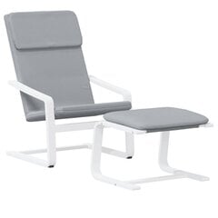 Poilsio kėdė vidaXL, šviesiai pilka kaina ir informacija | Svetainės foteliai | pigu.lt