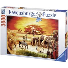 Dėlionė Ravensburger Savanos gyvūnai, 3000 d. kaina ir informacija | Dėlionės (puzzle) | pigu.lt