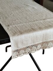 Initasworks lininė staltiesė su nėriniais, 45x108 cm kaina ir informacija | Staltiesės, servetėlės | pigu.lt