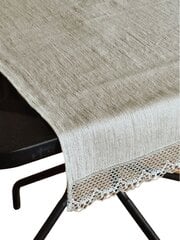 Initasworks lininė staltiesė su nėriniais, 45x80 cm kaina ir informacija | Staltiesės, servetėlės | pigu.lt