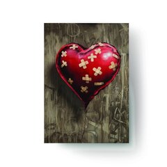 Настенный плакат Граффити воздушный шар в форме сердца - Декор интерьера - 78 х 55 см цена и информация | Репродукции, картины | pigu.lt