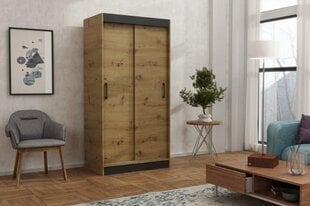 Шкаф Brent Windsor 100, коричневый/черный цвет цена и информация | Шкафы | pigu.lt