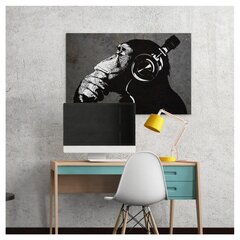 Настенный плакат Banksy граффити DJ обезьяна в наушниках Декор интерьера - 120 х 83 см цена и информация | Репродукции, картины | pigu.lt