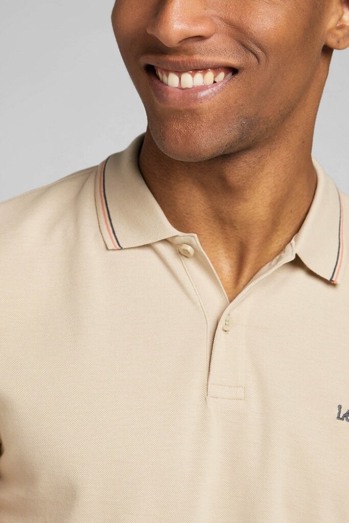 Polo marškinėliai vyrams Lee, smėlio spalvos kaina ir informacija | Vyriški marškinėliai | pigu.lt
