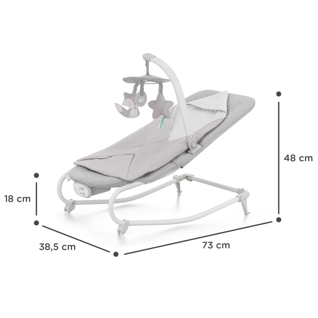 Sūpynė/Gultukas KInderkraft Felio 2, Stone Grey kaina ir informacija | Gultukai ir sūpynės | pigu.lt