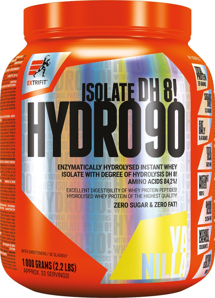 Baltymai Extrifit Hydro isolate 90, 1000 g kaina ir informacija | Baltymai | pigu.lt