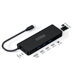 USB šakotuvas Nilox 8297, USB-C kaina ir informacija | Adapteriai, USB šakotuvai | pigu.lt