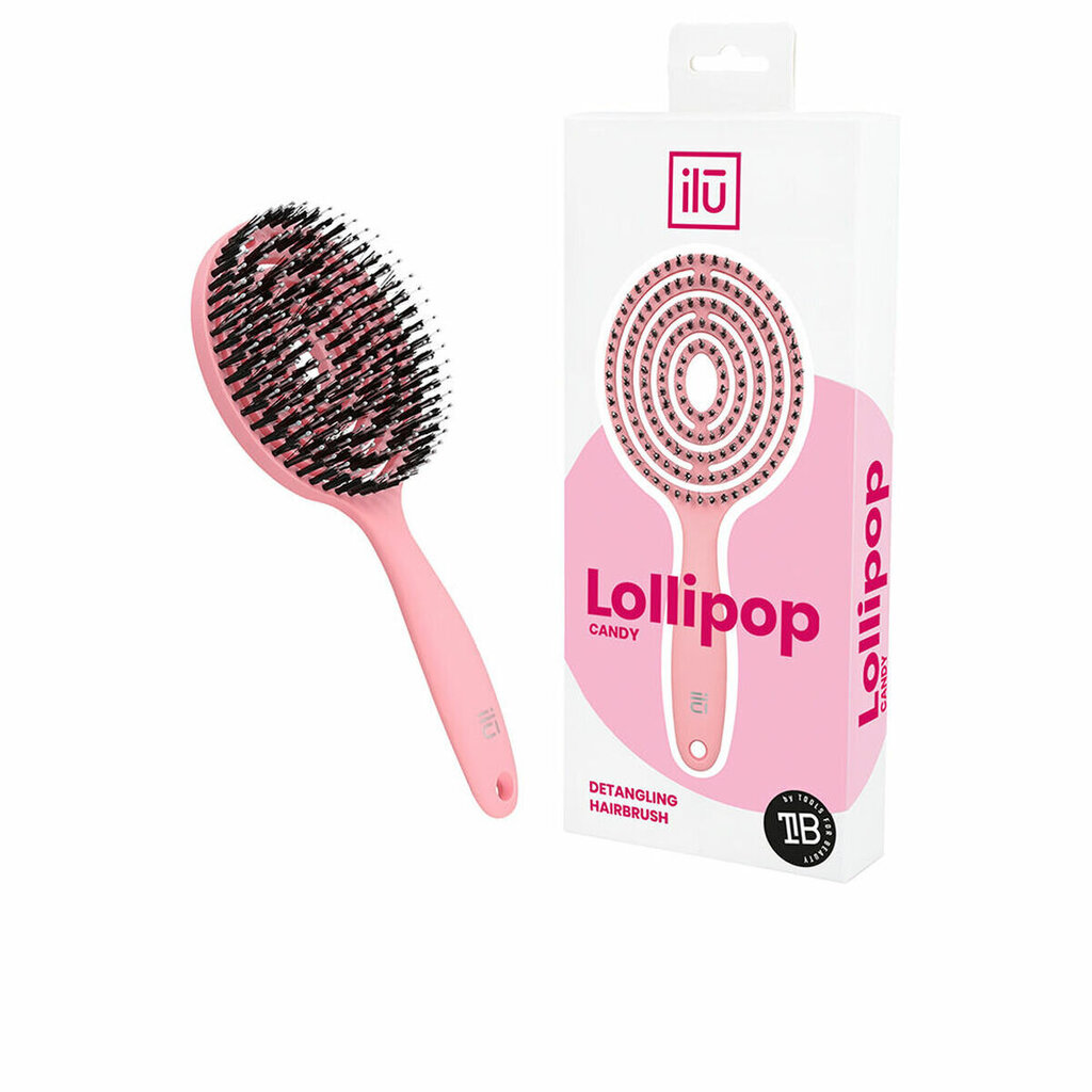 Ovalus plaukų šepetys Ilū Lollipop цена и информация | Šepečiai, šukos, žirklės | pigu.lt