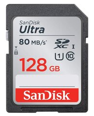 SanDisk UHS-I/SDSDUNB-128G-GN6IN цена и информация | Карты памяти для фотоаппаратов, камер | pigu.lt