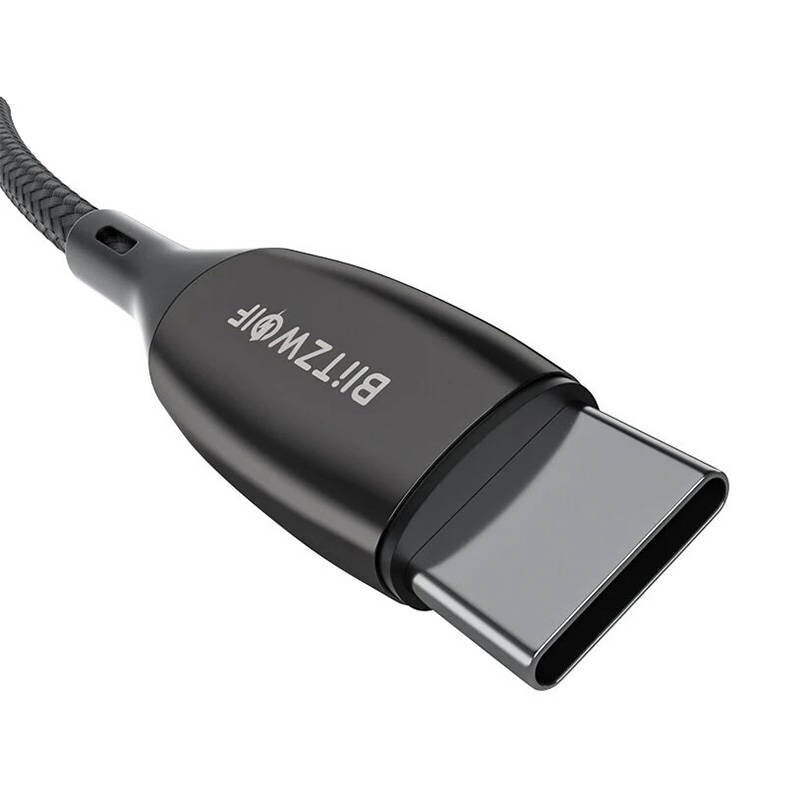 Blitzwolf BW-TC23, USB-C, 1.8 m kaina ir informacija | Kabeliai ir laidai | pigu.lt