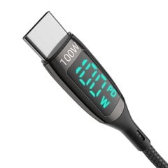 Blitzwolf USB-C laidas BW-TC23, 1,8m, juodas kaina ir informacija | Kabeliai ir laidai | pigu.lt