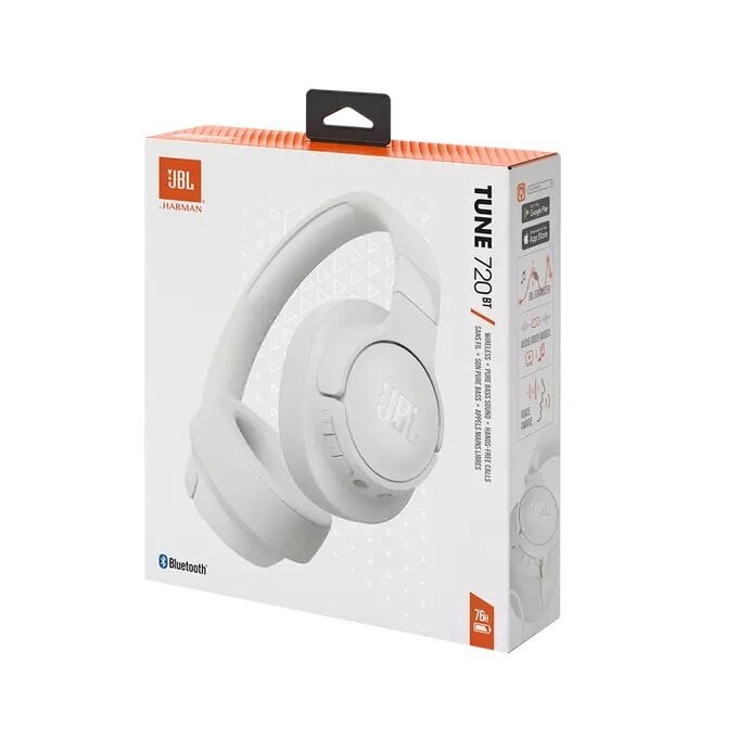 JBL Tune 720TB JBLT720BTWHT цена и информация | Ausinės | pigu.lt