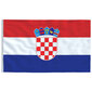 VidaXL Kroatijos vėliava su stiebu, 5,55 m цена и информация | Vėliavos ir jų priedai | pigu.lt