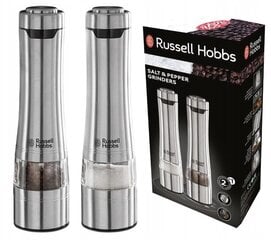 Набор электрических мельниц для соли и перца Russell Hobbs Classics, 2 шт, серебристый цена и информация | Емкости для специй, измельчители | pigu.lt