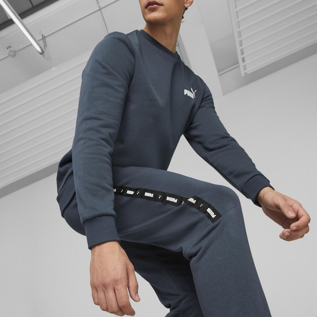 Sportinės kelnės vyrams Puma Ess+ Tape Sweatpants Navy 847388 16 847388 16, mėlynos цена и информация | Sportinė apranga vyrams | pigu.lt