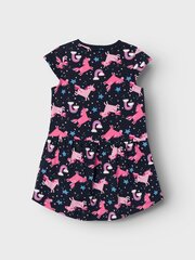Name It детское платье 13215107*01, тёмно-синий /розовый 5715368394610 цена и информация | Платья для девочек | pigu.lt
