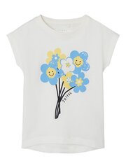 Name It детская футболка 13215695*02, белый 5715414376867 цена и информация | Рубашки для девочек | pigu.lt