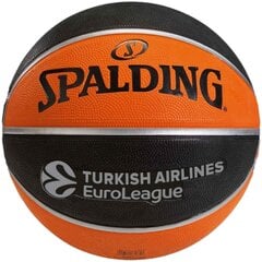 Мяч баскетбольный Spalding Euroleague TF-150, размер 6, коричневый цена и информация | Баскетбольные мячи | pigu.lt