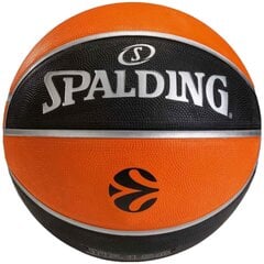 Мяч баскетбольный Spalding Euroleague TF-150, размер 6, коричневый цена и информация | Баскетбольные мячи | pigu.lt