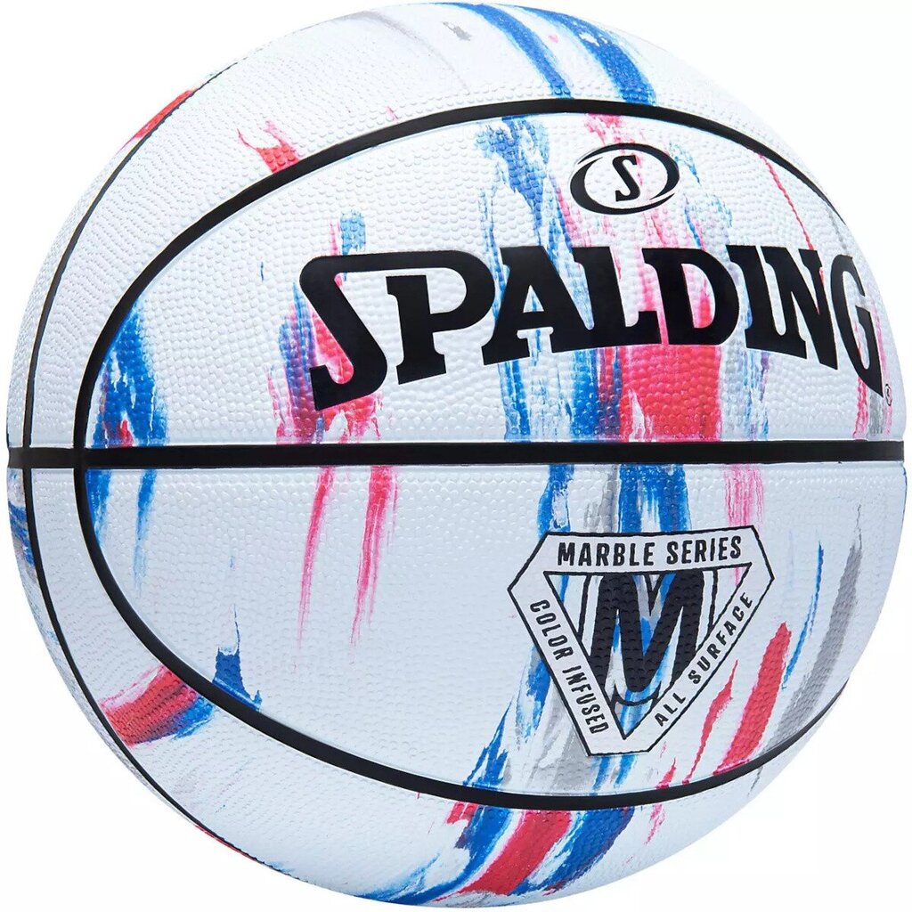 Krepšinio kamuolys Spalding Marble, 7 dydis, baltas kaina ir informacija | Krepšinio kamuoliai | pigu.lt