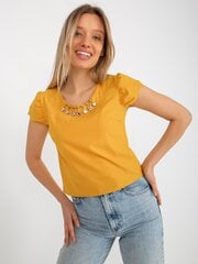 Женская темно-желтая формальная блуза цена и информация | Женские блузки, рубашки | pigu.lt
