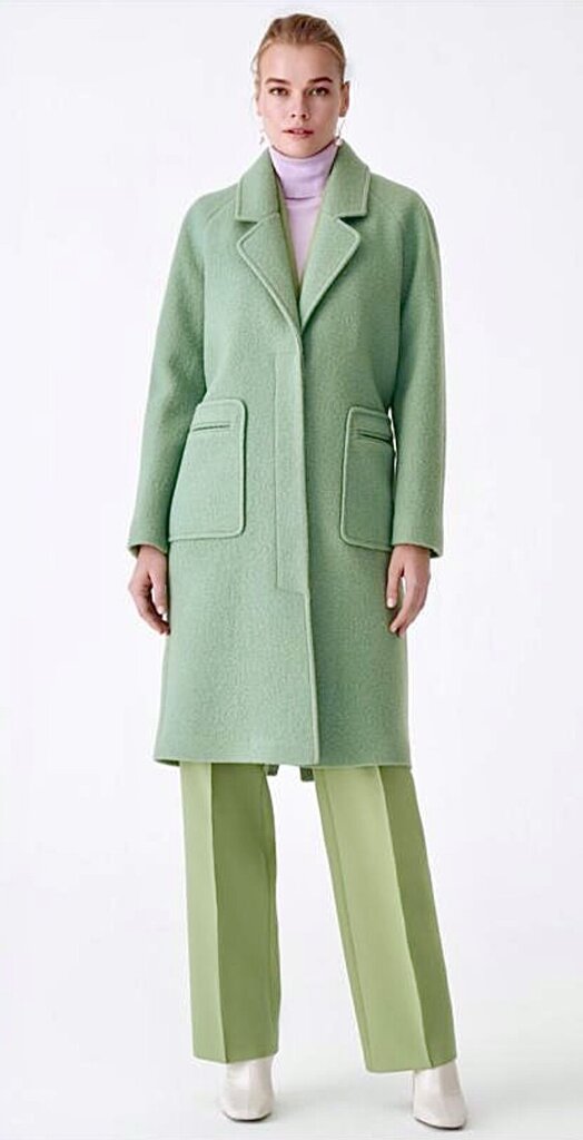 Vilnonis paltas moterims Percpective, žalias kaina | pigu.lt