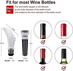 Dingfeiyu vyno ir šampano butelių kamštelių rinkinys, 2 vnt. kaina ir informacija | Virtuvės įrankiai | pigu.lt