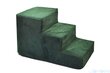 Laiptai augintiniams Amibelle Atlanta Velvet, žali kaina ir informacija | Guoliai, pagalvėlės | pigu.lt