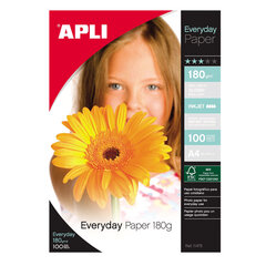 Foto popierius Apli Everyday, A4, 180 g/m2, 100 lapų kaina ir informacija | Sąsiuviniai ir popieriaus prekės | pigu.lt