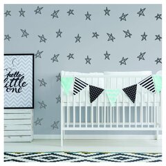 Виниловые наклейки на стену Звёзды серого цвета Декор интерьера для детской комнаты - 40 шт. (10 см) цена и информация | Интерьерные наклейки | pigu.lt